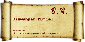 Biswanger Muriel névjegykártya